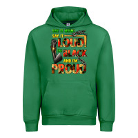 Emerald Say it now! say it loud! i'm black and i'm proud Urban Hoodie - FaDigitalArtStudio