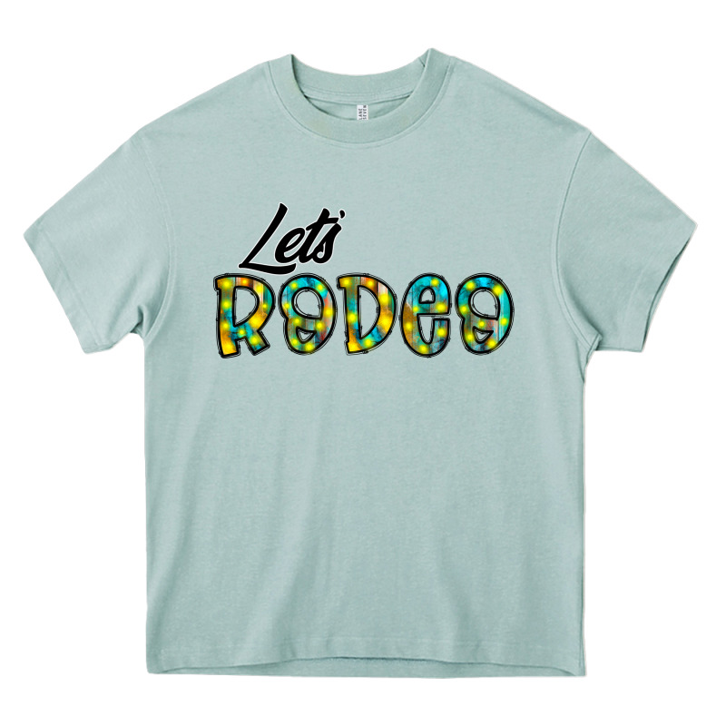 Let's Rodeo Heavy Core Tee by CowhideDigitalArt | Teevron