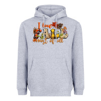 Heather Grey I love Fall most of Fall Heavyweight Hoodie - NancyCooperArtShop