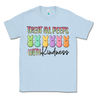 Dusty Blue treat all peeps with kindness Classic Tee - MaliasSmallBusiness