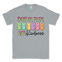 Heather Grey treat all peeps with kindness Classic Tee - MaliasSmallBusiness