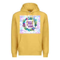 Antique Gold mermaid kisses starfish wishes Premium Hoodie - TumblerDesignByShophia