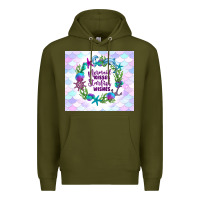 Army Green mermaid kisses starfish wishes Premium Hoodie - TumblerDesignByShophia