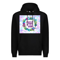 Black mermaid kisses starfish wishes Premium Hoodie - TumblerDesignByShophia