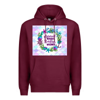Burgundy mermaid kisses starfish wishes Premium Hoodie - TumblerDesignByShophia