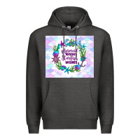 Charcoal Heather mermaid kisses starfish wishes Premium Hoodie - TumblerDesignByShophia
