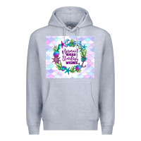 Heather Grey mermaid kisses starfish wishes Premium Hoodie - TumblerDesignByShophia