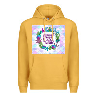 Mustard mermaid kisses starfish wishes Premium Hoodie - TumblerDesignByShophia