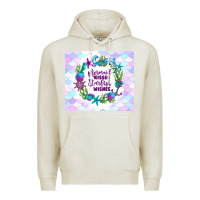 Oatmeal Heather mermaid kisses starfish wishes Premium Hoodie - TumblerDesignByShophia