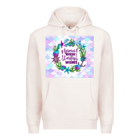 Pale Pink mermaid kisses starfish wishes Premium Hoodie - TumblerDesignByShophia