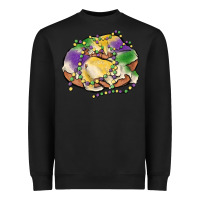 Black mardi gras king cake Heavyweight Sweatshirt - MaliasSmallBusiness
