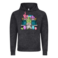 Vintage Black easter gnomes farm truck Vintage Hoodie - Jasminsmagicworld