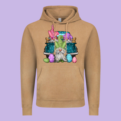 Easter Gnomes Farm Truck Vintage Hoodie Designed By Jasminsmagicworld