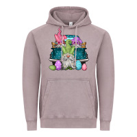 Vintage Zinc easter gnomes farm truck Vintage Hoodie - Jasminsmagicworld