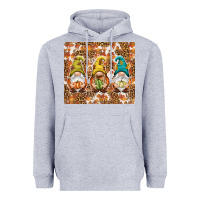 Heather Grey Fall gnomes Heavyweight Hoodie - NancyCooperArtShop
