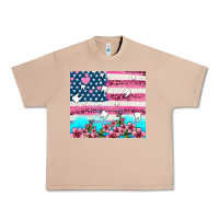 Burro american flag and teeth with flowers Urban Heavy Tee - AdoDesignShop