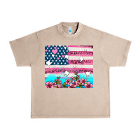 French Oak american flag and teeth with flowers Urban Heavy Tee - AdoDesignShop