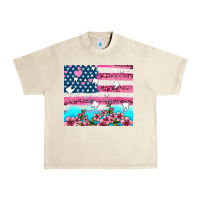 Sandshell american flag and teeth with flowers Urban Heavy Tee - AdoDesignShop