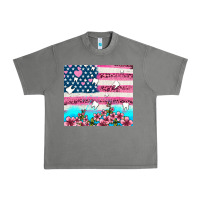 Tornado american flag and teeth with flowers Urban Heavy Tee - AdoDesignShop