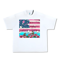 White american flag and teeth with flowers Urban Heavy Tee - AdoDesignShop