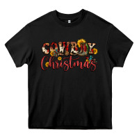 Black cowboy christmas Heavy Core Tee - FaDigitalArtStudio