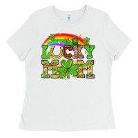 White One lucky mom St. Patricks Day Ladies Tee - Neo Western