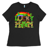 Black One lucky mom St. Patricks Day Ladies Tee - Neo Western