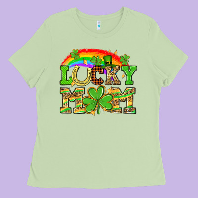 One Lucky Mom St. Patricks Day Ladies Tee Designed By Neo Western