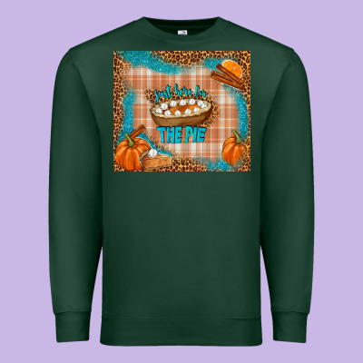 Just Here For The Pie Premium Sweatshirt Designed By Tumblerdesignbyshophia