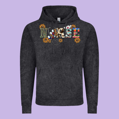 Western Nurse Vintage Hoodie Designed By Barkaloodesign