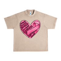 French Oak heart breast cancer Urban Heavy Tee - MaliasSmallBusiness