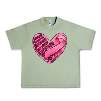 Oil Green heart breast cancer Urban Heavy Tee - MaliasSmallBusiness