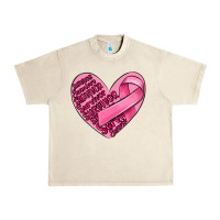 Sandshell heart breast cancer Urban Heavy Tee - MaliasSmallBusiness