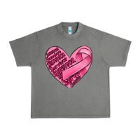 Heart Breast Cancer Urban Heavy Tee | Teevron