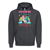 Smoke unicorns are born in may Zipper Hoodie - Jasminsmagicworld