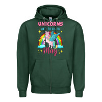 Unicorns Are Born In May Zipper Hoodie | Teevron