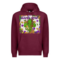 Burgundy Mardi Gras Fleur De Lis tumbler Premium Hoodie - HowdyJamesFarm