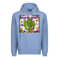 Colony Blue Mardi Gras Fleur De Lis tumbler Premium Hoodie - HowdyJamesFarm
