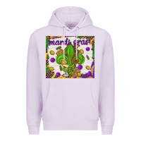 Lilac Mardi Gras Fleur De Lis tumbler Premium Hoodie - HowdyJamesFarm