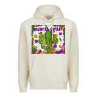 Oatmeal Heather Mardi Gras Fleur De Lis tumbler Premium Hoodie - HowdyJamesFarm