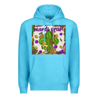 Ocean Blue Mardi Gras Fleur De Lis tumbler Premium Hoodie - HowdyJamesFarm