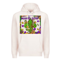 Pale Pink Mardi Gras Fleur De Lis tumbler Premium Hoodie - HowdyJamesFarm