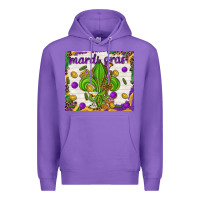 Purple Mardi Gras Fleur De Lis tumbler Premium Hoodie - HowdyJamesFarm