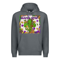 Rock Mardi Gras Fleur De Lis tumbler Premium Hoodie - HowdyJamesFarm