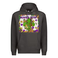 Smoke Mardi Gras Fleur De Lis tumbler Premium Hoodie - HowdyJamesFarm