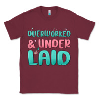 Burgundy overworked underlaid Classic Tee - MaliasSmallBusiness