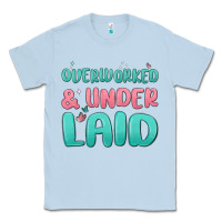 Dusty Blue overworked underlaid Classic Tee - MaliasSmallBusiness