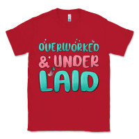 Red overworked underlaid Classic Tee - MaliasSmallBusiness