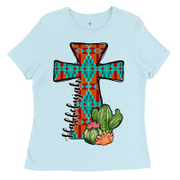 Aztec Cactus Cross Ladies Tee | Teevron