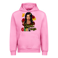 Fuchsia Pink black girl magic Urban Hoodie - FaDigitalArtStudio